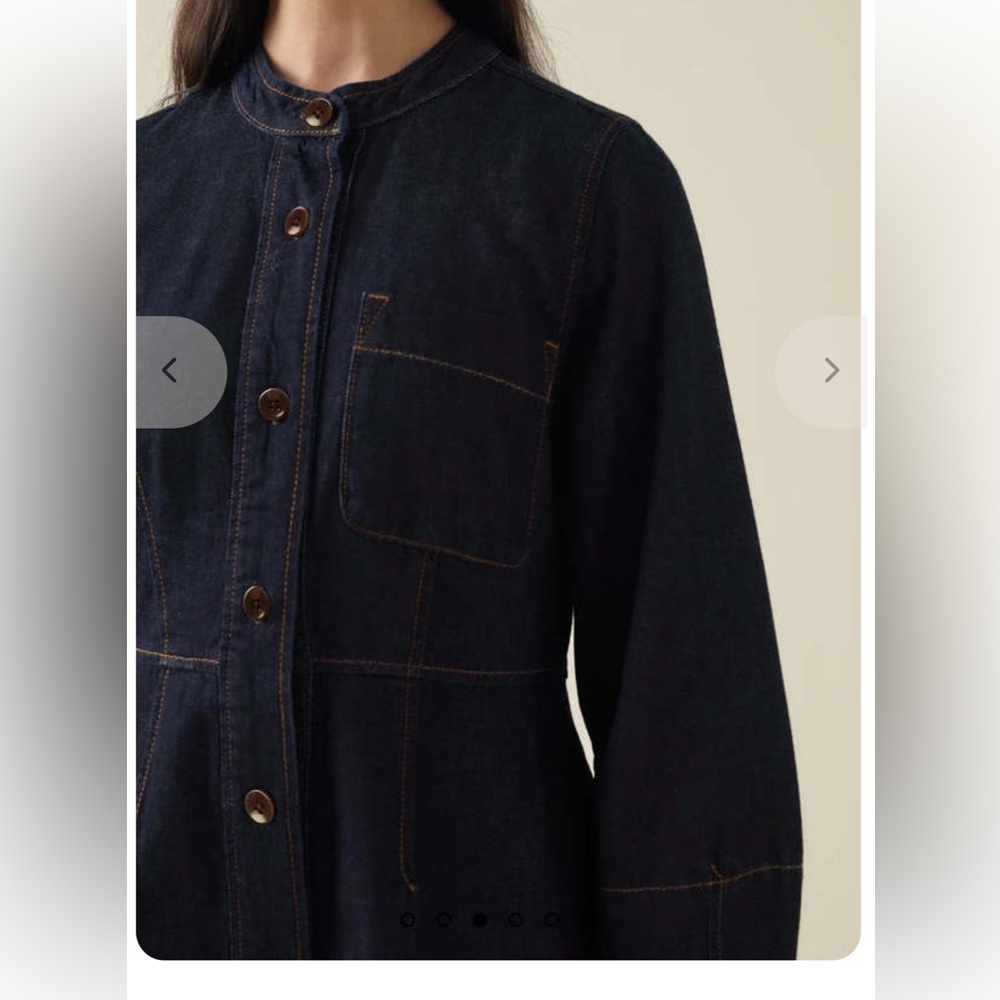 TOAST Denim Neat Shirt Dress in Indigo size 6 NWT NEW